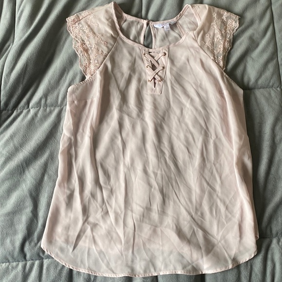 Candy Pink w/White Detail Blouse